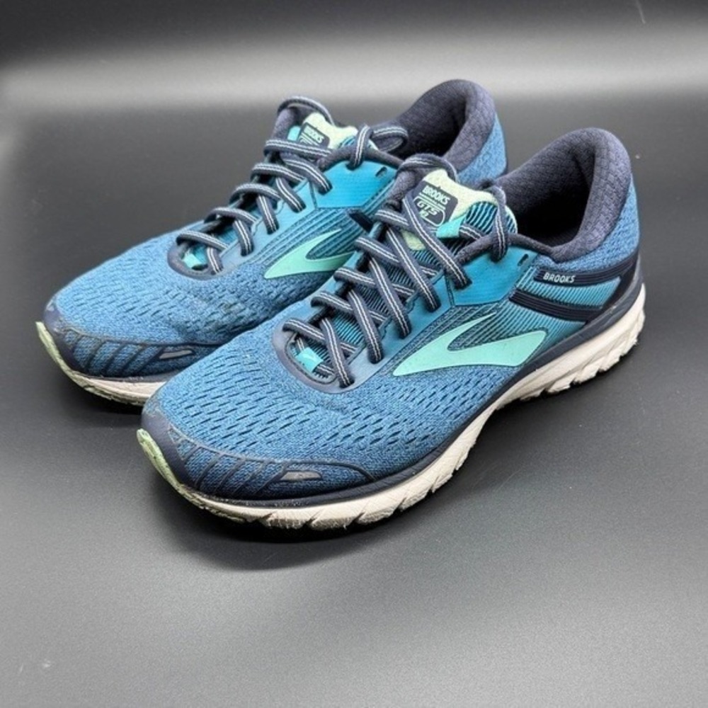 Brooks Running Shoes Womens 9 Adrenaline GTS 19 Blue Aqua Stability 1202841B495